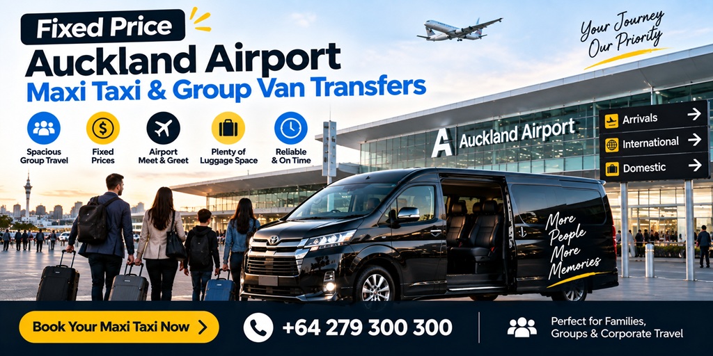 Fixed Price Auckland Airport Maxi Taxi & Group Van Transfers