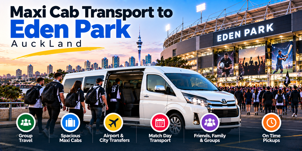 Maxi Cab Transport to Eden Park Auckland