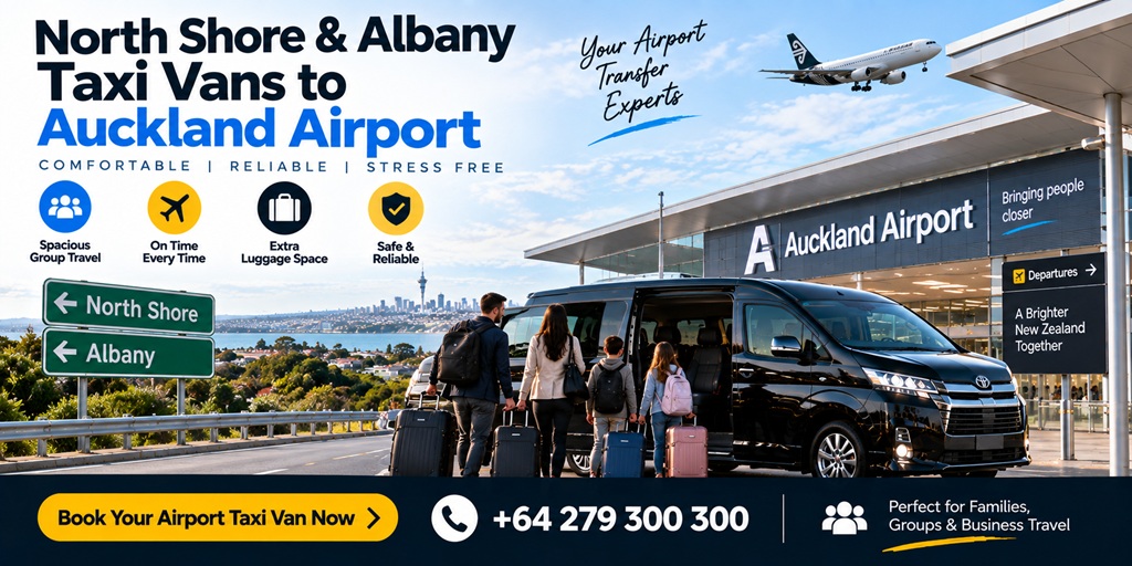 North Shore & Albany Taxi Vans to Auckland Airport