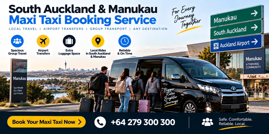 South Auckland & Manukau Maxi Taxi Booking Service